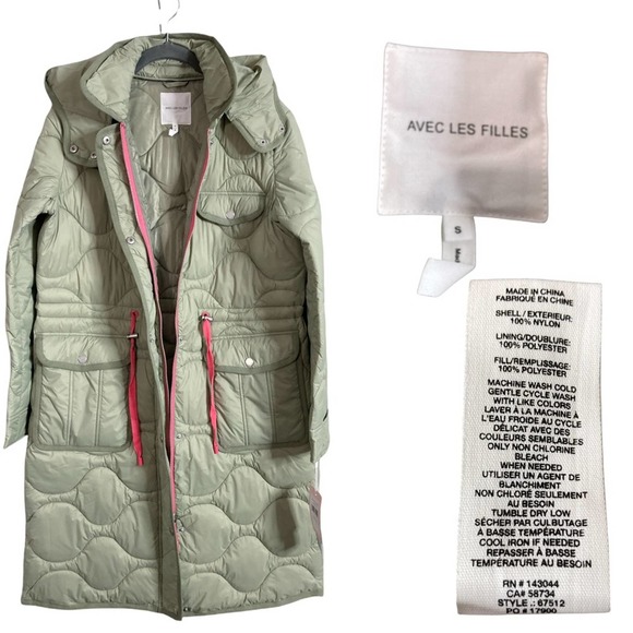 Avec Le Filles Quilted Coat Size Small NWT - Picture 6 of 9